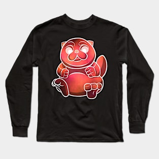 Galaxy Cute Fat Cat Long Sleeve T-Shirt